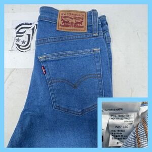 Levi Strauss 721 High Rise Skinny Jeans Women Blue W27‎ L30 Waterless Denim